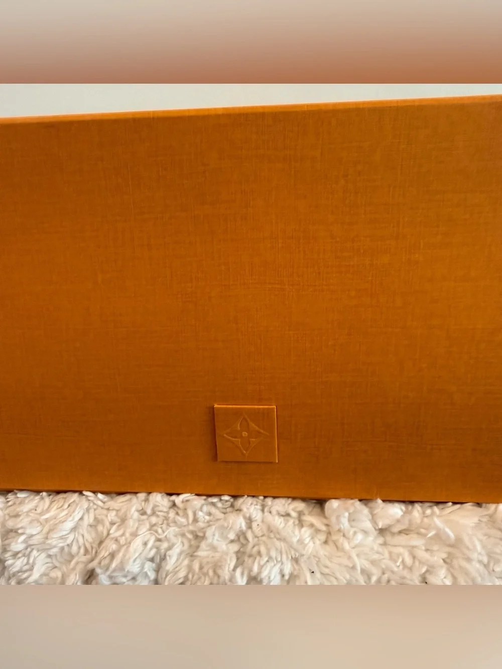 Authentic Louis Vuitton Empty Orange Gift Box XL W Original LV Logo Mailer Box
